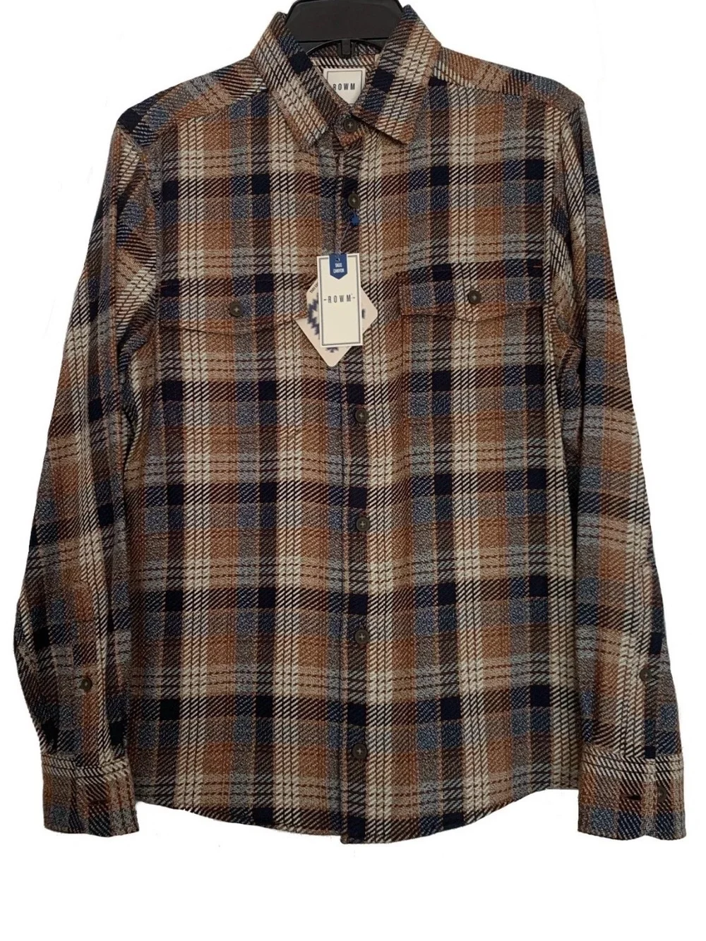NEW Size S Men's Rowm Taos Canyon Shirt Jacket Heavyweight Button Up Rust $79